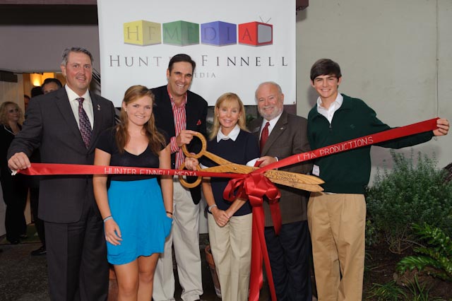 Ribbon Cutting for Hunter Finnell Media with the Chamber of Commerce